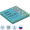 Стикеры ATTACHE Bright colours 76х76 Акв.радуга 100л