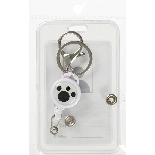 Картхолдер на рулетке с карабином Комус Класс Лапка, трос 45 см