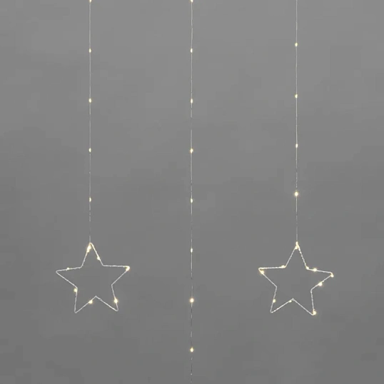 Гирлянда Светодиодная занавес из росы Звезды ТЕП БЕЛ USB+пульт,315-846