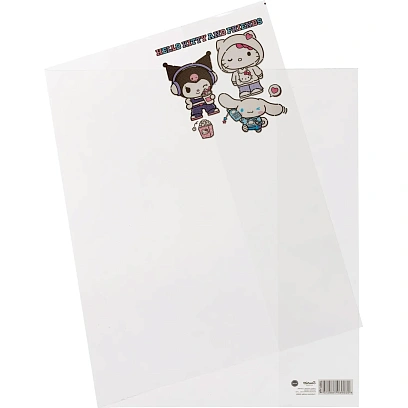 Набор обложек для тетрадей Hello Kitty, 10 шт., 213x350, 100 мкм.76823