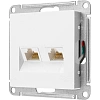 Розетка компьютерная 2-м AtlasDesign RJ45 кат.5E механизм бел. SE ATN000185