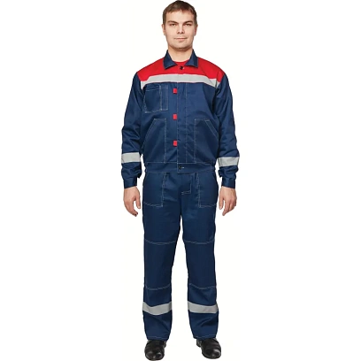 Костюм рабочий летний муж. л20-КПК син/красн (р.60-62) 158-164 (Арсенал-СП)
