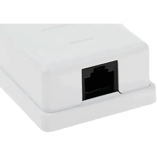 Розетка настенная TWT TWT-SM1-45-WH 1 порт RJ-45 кат. 5е, UTP, белая