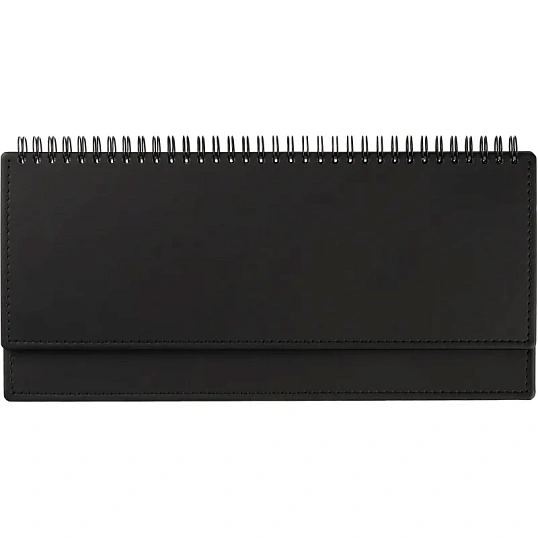 Планинг датированный 2026, черный 303х150 мм, 120 стр,АТТАСНЕ Вива