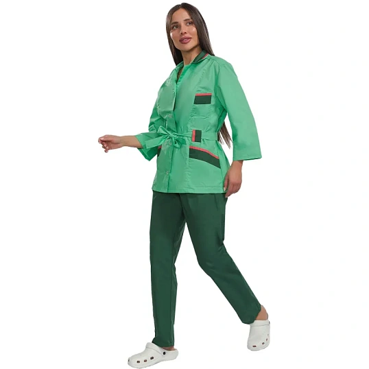 Костюм для горничных и уборщиц у04-КБР салатов/зел(р.56-58)р.170-176