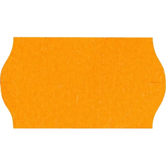 Этикет-лента Эконом 22х12 оранж волна 1000шт/рул 10рул/уп