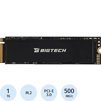 SSD накопитель BigTech M.2 PCIex4 gen3 1Tb, R/W 3200/2500Мб/с(BSDS1000M3M)