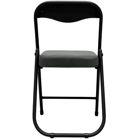 Стул складной каркас черный,  кожзам серый РС 04 кант