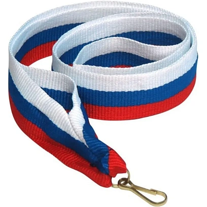 Лента для медалей V2-W/BL/R РФ, 22 мм, 364350