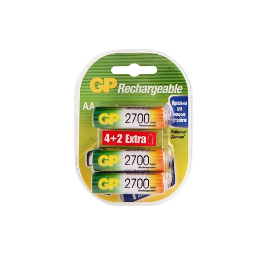 Аккумулятор GP 2600mAh AA 270AAHC4/2-2CR6/ 270AAHC4/2RSY-2CRCB6 бл/6шт