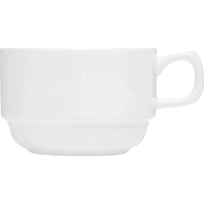 Чашка чайная 'Кунстверк';фарфор;200мл;D=85/54,H=50,L=110мм;белый 6шт/уп