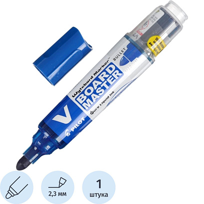 Маркер для белых досок PILOT WBMA-VBM-M-BG синий 1-3мм