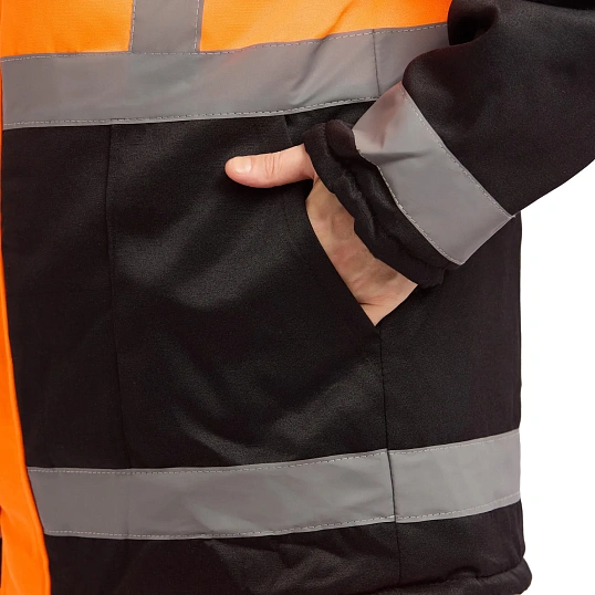 Костюм рабочий зимний муж. зд01-КПК оранж./черн. 64-66)182-188