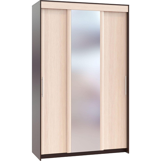 Шкаф-купе Сокол 3-ств.ШР-156.2 с зеркалом 1468x600x2400, венге/дуб