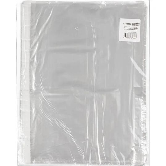 Файл-вкладыш А4 Attache Economy,Стандарт ,100шт./уп.с перф.,Россия