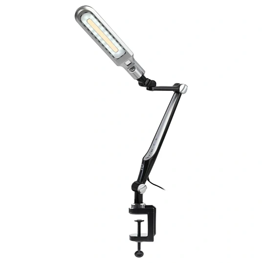 Светильник настольный ЭРА NLED-496-12W-BK светодиодный на струбцине черный