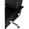 Кресло БР Комус Мебель EChair 658 экокожа (строчка ромб),черный, хром