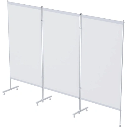 Ширма медицинская MEG_без колес, трехсекционная ШМ-МСК (код МСК-3301-01)