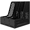 Лоток вертикальный д/бумаг Deli E9843,сбор,3отд,чер,250x257x275мм,пл
