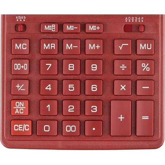 Калькулятор настольный ПОЛН.Attache AF-888,12р,дв.пит,204x158мм, темно-крас