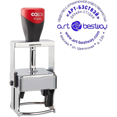 Оснастка для печати круг. цельнометалл. R3040 Colop