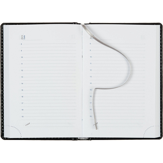 Ежедневник недатированный черн, А6, 100x150, 320стр, Agenda