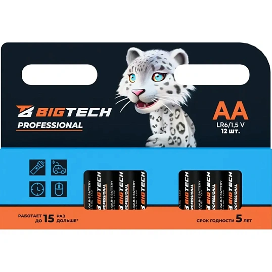 Батарейка BigTech Professional АA/LR6 уп/12шт