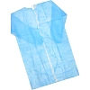 Халат н/с , на завязк, рук.рез, дл.110см, XXL, пл 20, голуб, 10 шт/уп