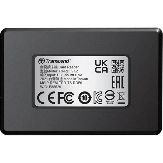 Картридер Transcend TS-RDF9K2 USB 3.1 RDF9 для карт пам. SD/microSD/CF/MSXC