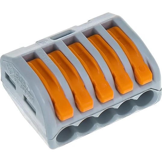 Клемма WAGO 222-415 (5х2,5мм2 с рычажком) уп.(40шт) бтп