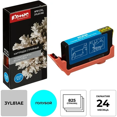 Картридж струйный Комус №912XL 3YL81AE гол.для HP OJ 8010/8015/8020