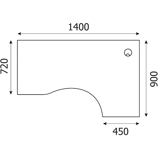 Стол RIVA правый А.СА-2 Пр венге цаво Ш1400