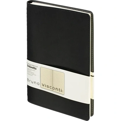 Ежедневник недатированный A5 TINTORETTO черный, 136л 3-608/03