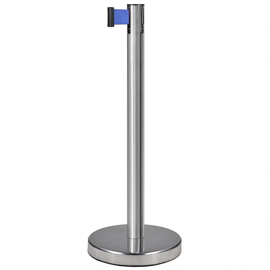 Стойка ограждения TEH_BSLN-226323 шлиф стойка с вытяж. лентой L-3 м синий