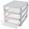 Бокс с выдвижными лотками А4 260х368х265мм 3выдв.отд, светло-сер. 433223930