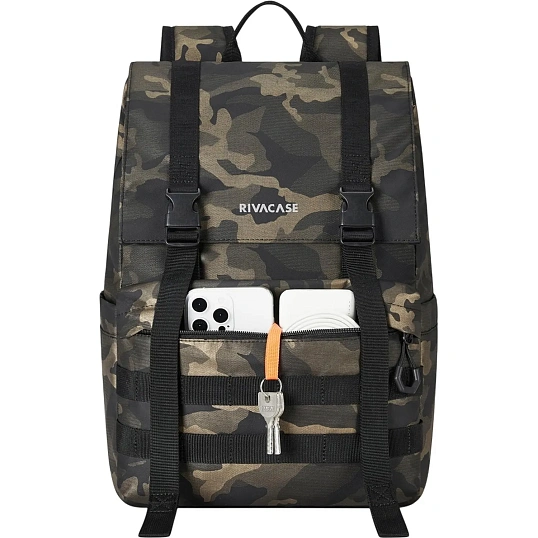 Рюкзак для ноутбука RIVACASE 7621 brown camo Sherwood-ECO Rolltop 15л 15.6
