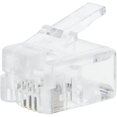 Коннектор TWT TWT-PL12-6P4C/100 RJ12 д/кабеля 4-ех контактный, 100шт/уп