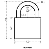 Замок навесной УЗК Аллюр ВС1Ч-4506 (59xd=9) чугун черный (5кл)