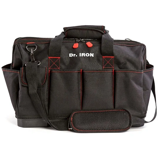 Сумка для инструмента с ремнем, пластиковое дно 42х23,5х27 Dr.IRON(DR1025)