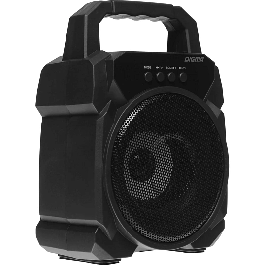 Портативная акустика Digma D-PS1500 черный 10W 1.0 BT 10м 500mAh (SP1500B)