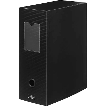 Короб архивный на кнопке Attache 120 мм пластик,черная полоска