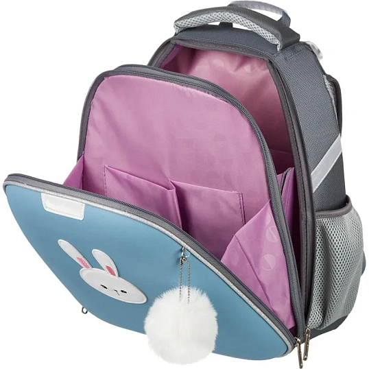 Ранец Basic Мордочки Зайчик, 2 отд., эргоном. спинка
