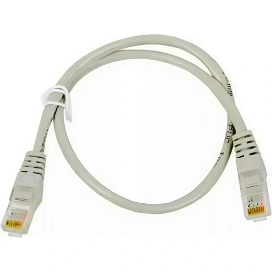 Патч-корд ExeGate UTP-RJ45-RJ45-C6-CU-0,5M-GY, cat.6, 0.5м <EX282002RUS