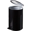 Ведро мусорное с педалью 20л стальное, черное, 250х400мм