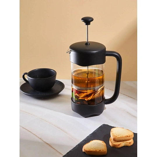 Френч-пресс 1000мл Каската боросил.стекло, пластик ручка (B094)