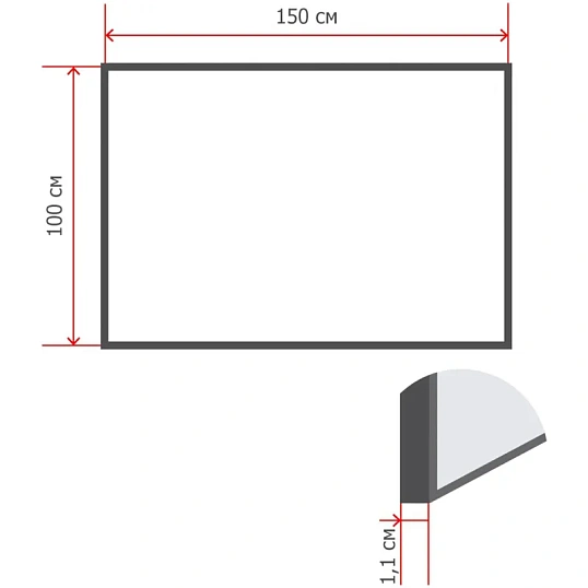Доска пробковая 100х150 алюмин. рама ATTACHE