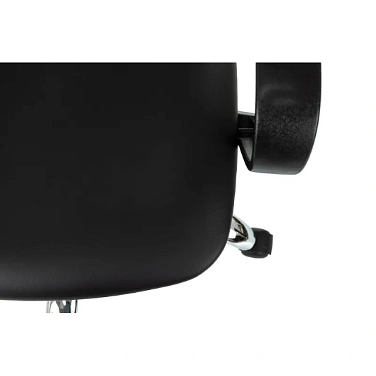 Кресло БР Комус Мебель Echair 396 LT, экокожа, черный, хром