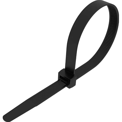 Стяжка (хомут) нейлоновая 350x4,8мм, черная (100 шт/уп), 07-0351