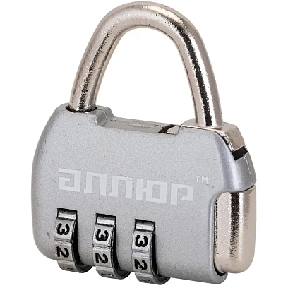 Замок навесной кодовый_УЗК Аллюр ВС1К-35/4 (HA806) CP (35xd=4) цинк серебро