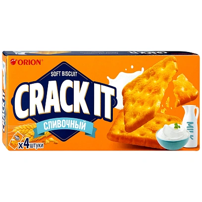 Печенье ORION Crack-It Сливочный затяжное (4 х 20г). Д 1586924 (рег.)